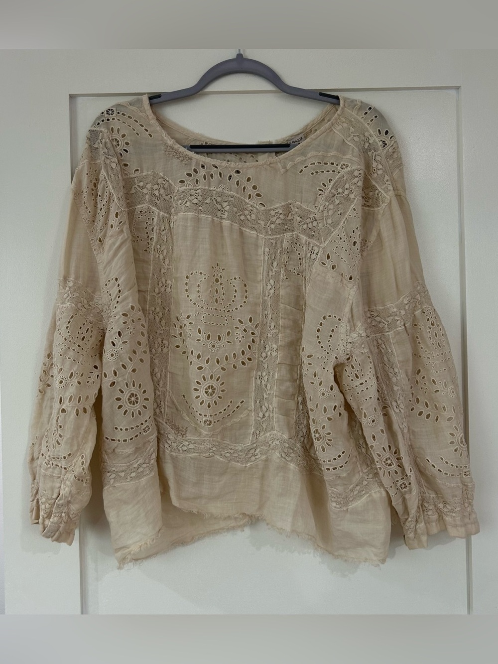 NWT New Magnolia Pearl Eyelet Rafaella Top in Moonlight One Size - Picture 3 of 14